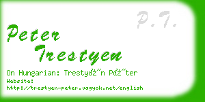 peter trestyen business card